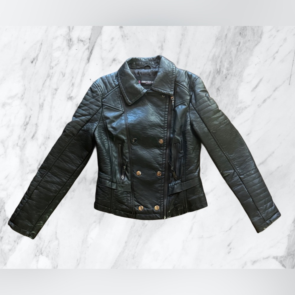Black leather like Jacket